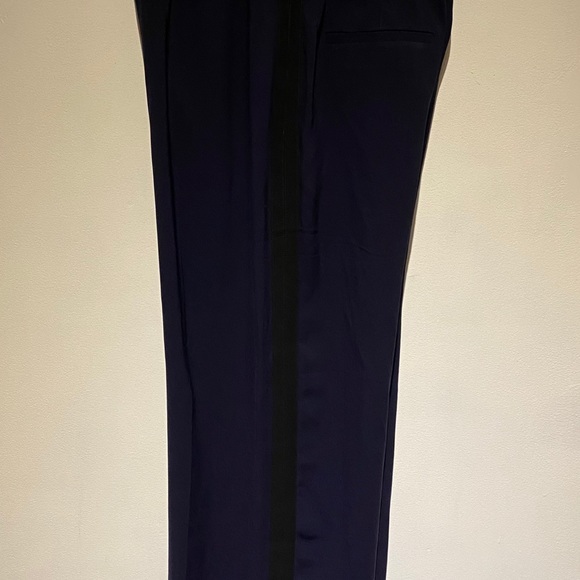 H&M Studio Trouser blue with Black Stripe and elastic waist Size 6 - Picture 7 of 8